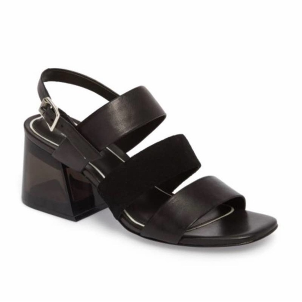 Rag & Bone Reese Three Strap City Slingback Sandal in Black, Size 8.5